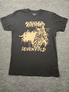 Avenged Sevenfold Life Is But A Dream Band Tee Black Graphic Concert Shirt SizeL